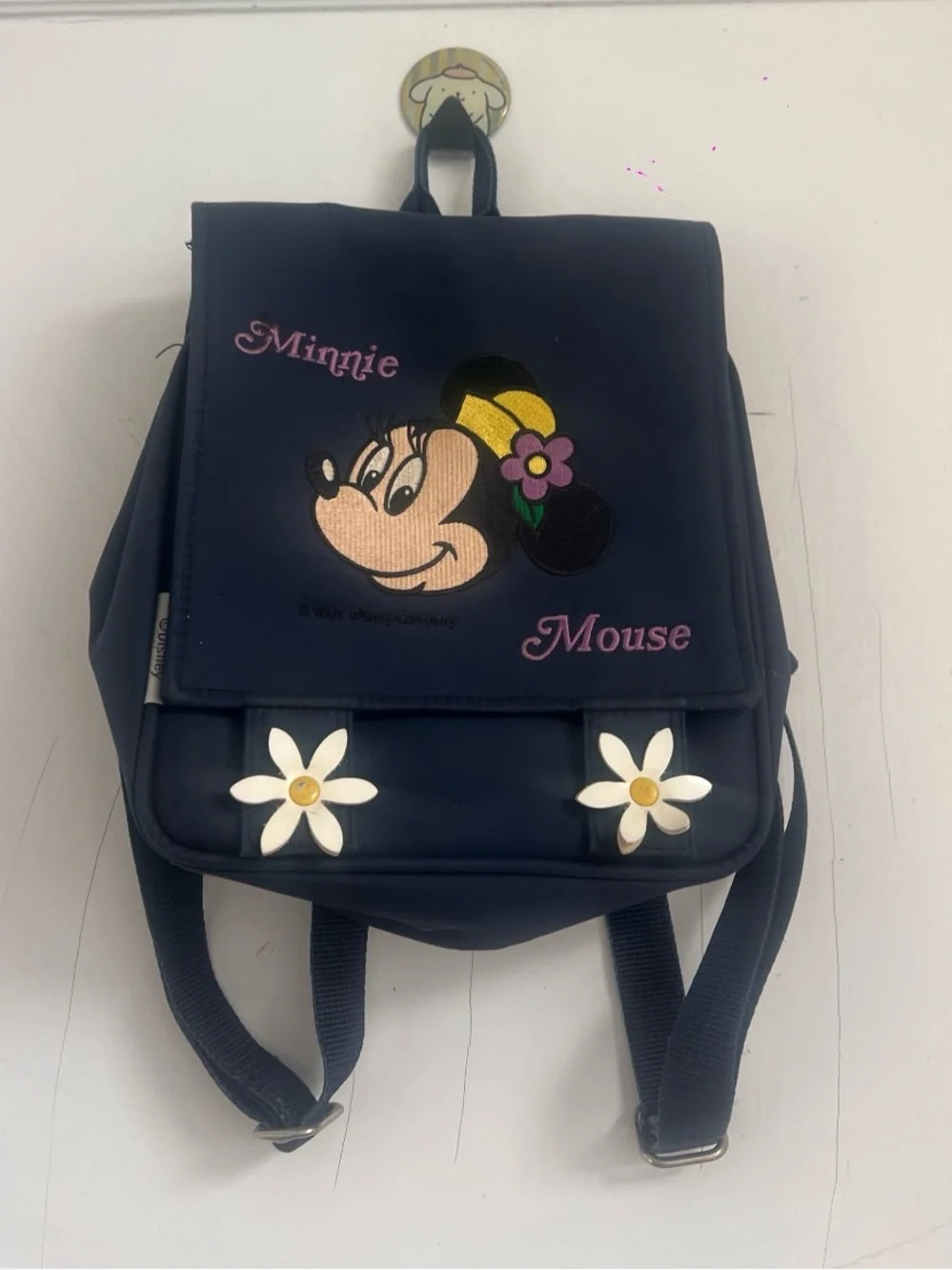 Vintage RARE 1990s Disney Minnie Mouse backpack Daisy accents